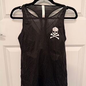 Lululemon Athletica Black Striped Tank Top